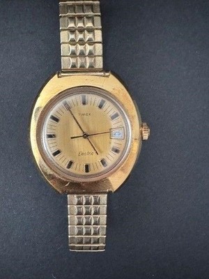 VTG TIMEX HYBRID ELECTRIC DATEJUST WATCH 10K GF Japan bracelet women/men 1970's