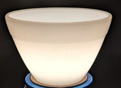 Vintage Small  Thatch  White Milk Glass Diffuser Reflector 6  Dia. 2-1/4  Fitter