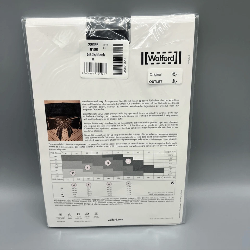 Черные чулки Wolford размер средний - Изображение 2 из 4