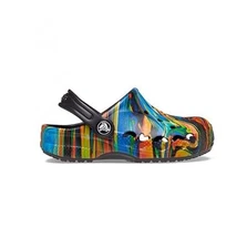 Crocs Unisex Kids Baya Graphic Clog T printed Black Multi-Rayures TODDLER US C4