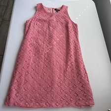 Apt.9 Pink Peach Mini Dress With Lace Design, Sleeveless PS (refw-73)