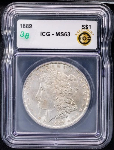1889 VAM-38 MS63 Morgan Silver Dollar - 90% Silver