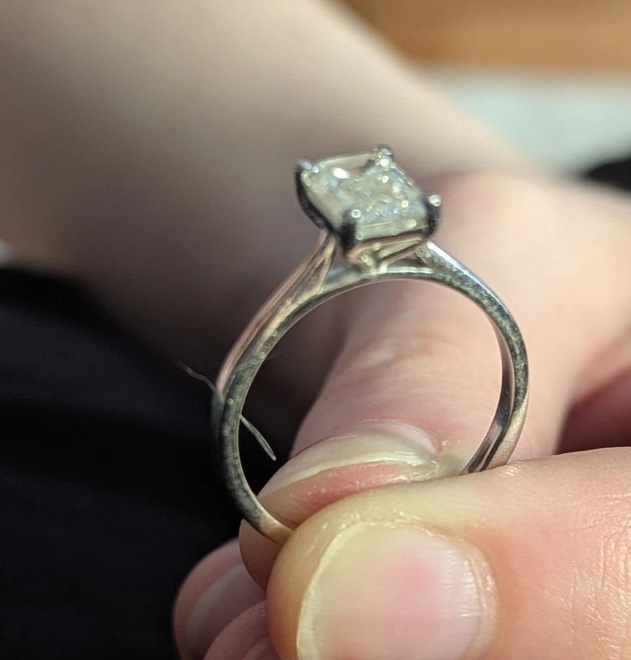 1.5 Carat Emerald Cut Diamond Ring Genuine Lab Grown - Image 4 of 4