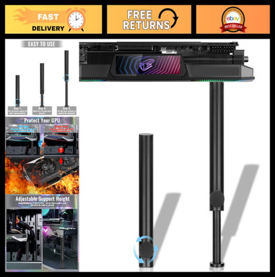 Heavy Duty Adjustable GPU Support Bracket - Anti-Sag Holder for Graphics Card, 4