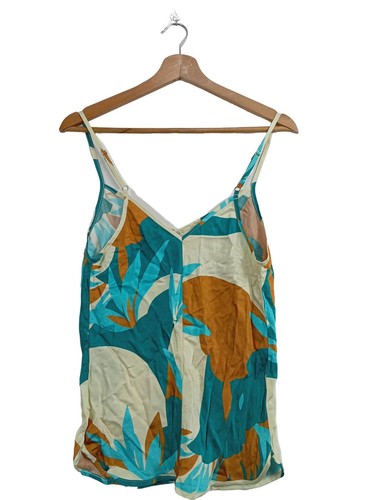 INTIMISSIMI Canotta a bretelle Donna Top Taglia IT 40 blu-marrone stile casual - Foto 2 di 5
