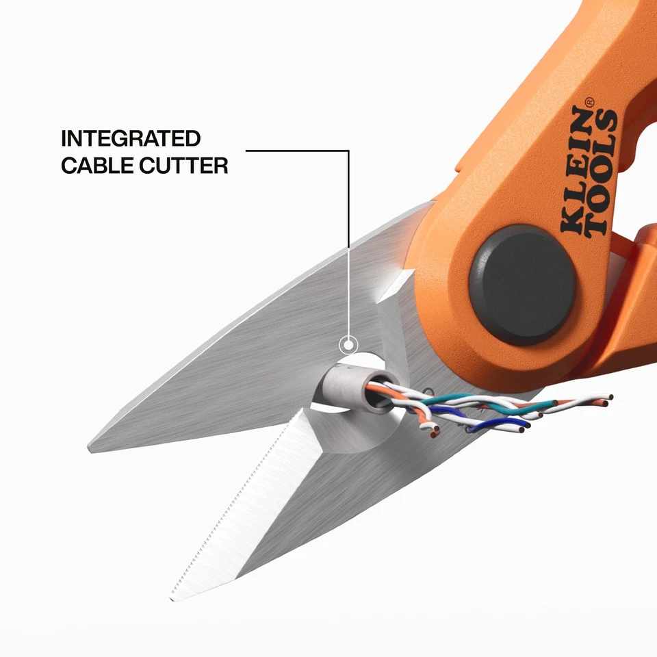 Klein Tools 2100FO Compact Cable Stripping Electrician Scissors, 6" - Image 4 of 4