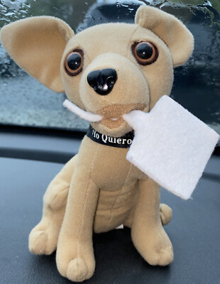 Vintage Yo Quiero Taco Bell Dog 6” Chihuahua Stuffed Plush Free Tacos Sign 
