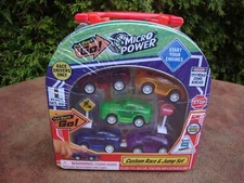 Micro Power Pull-Back and Go Custom Race & Jump Set by What Kids Want NEW