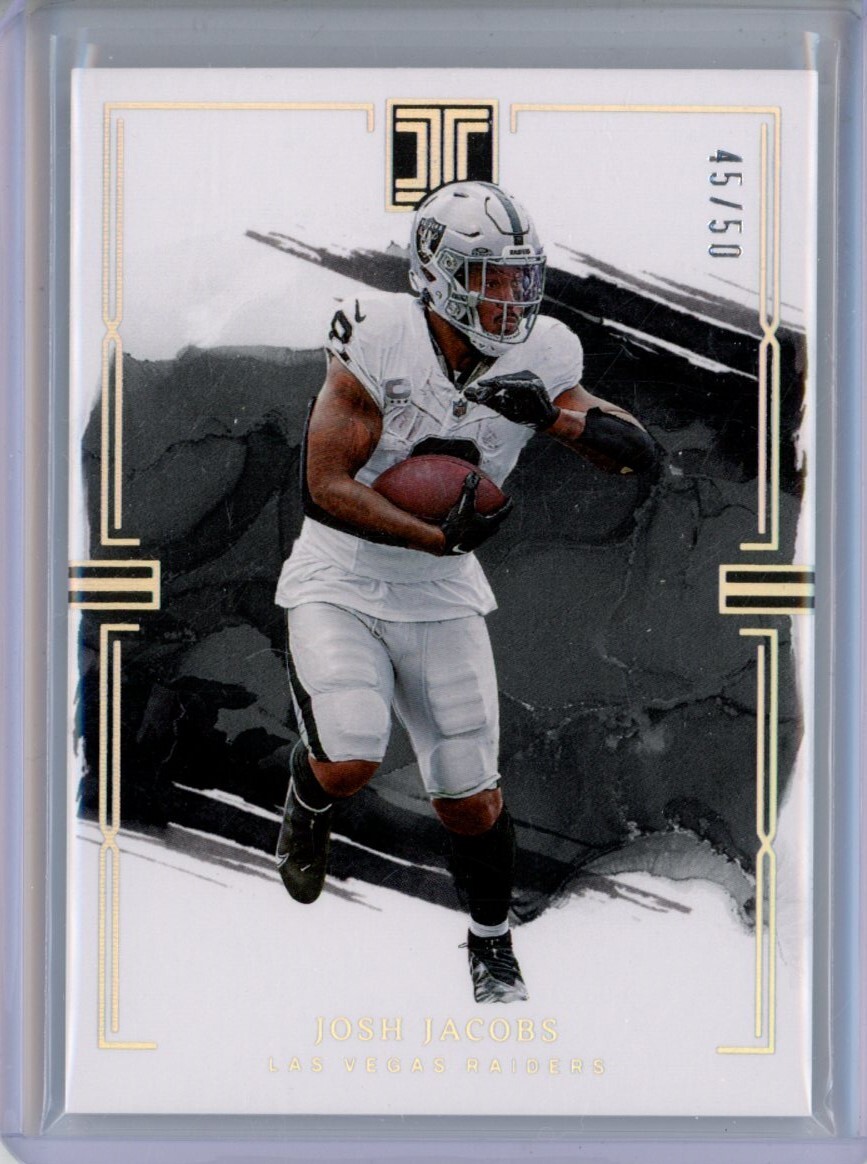 2023 Panini Impeccable Silver #52 Josh Jacobs /50