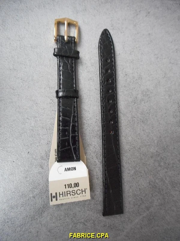 BRACELET DE MONTRE HIRSCH NEUF TREK TAILLE 12 NOIR N° 79
