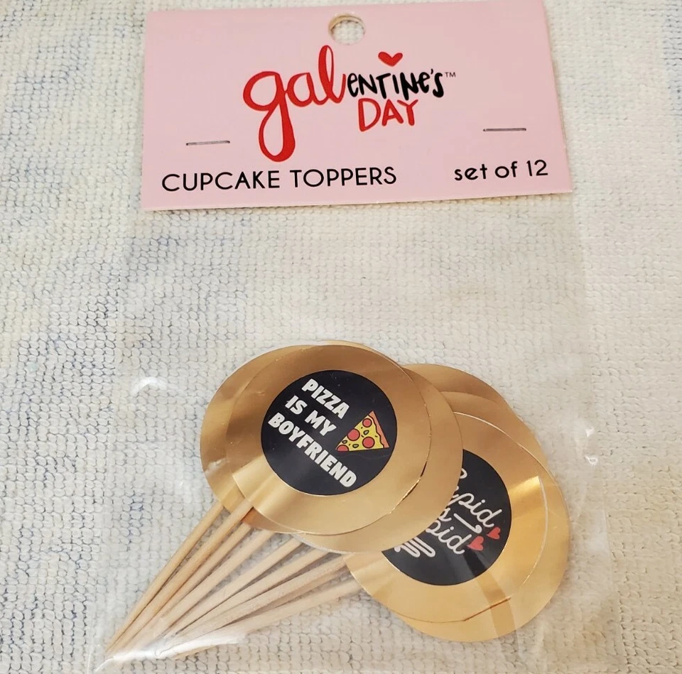 3 Sets of 12 (36) Galentines Day Cupcake Toppers Novelty Valentines Food Decor - Image 2 of 4