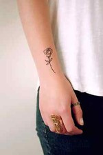 Temporary Tattoo - Set of 3 Wrist size Rose tattoo  approx. 2" each 
