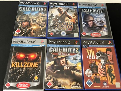 PS2 - Shooter Bundle - Call of Duty, MoH:Rising Sun, XIII, Killzone