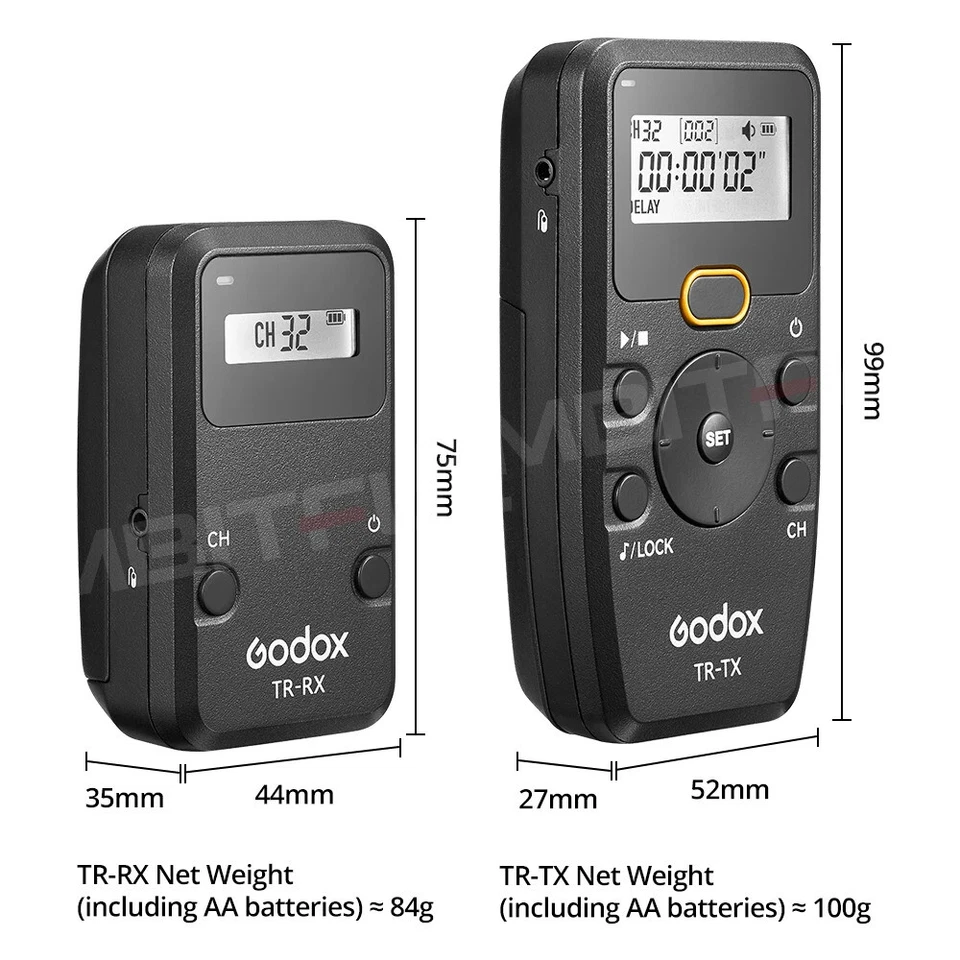 US Godox TR-C1 TR-C3 TR-N1 TR-N3 TR-S2 2.4G Wireless Camera Timer Remote Control - Image 2 of 4