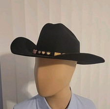 Bullhide by Montecarlo Western Cowboy Hat 6x Bullhide Black Sz 7-1/4 58