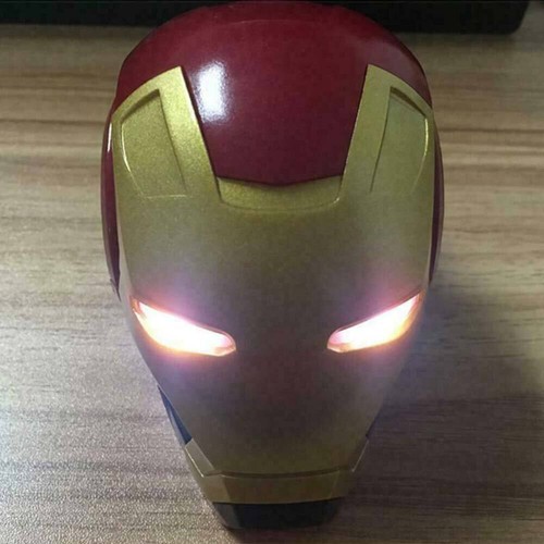 Iron-Man Bluetooth Speaker Marvel Avenger wireless eye with white light gold - Picture 5 of 7
