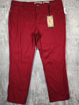 NWT Vanilla Star Jeans Women Red Skinny Fit Size 22 Discontinued Old Stock