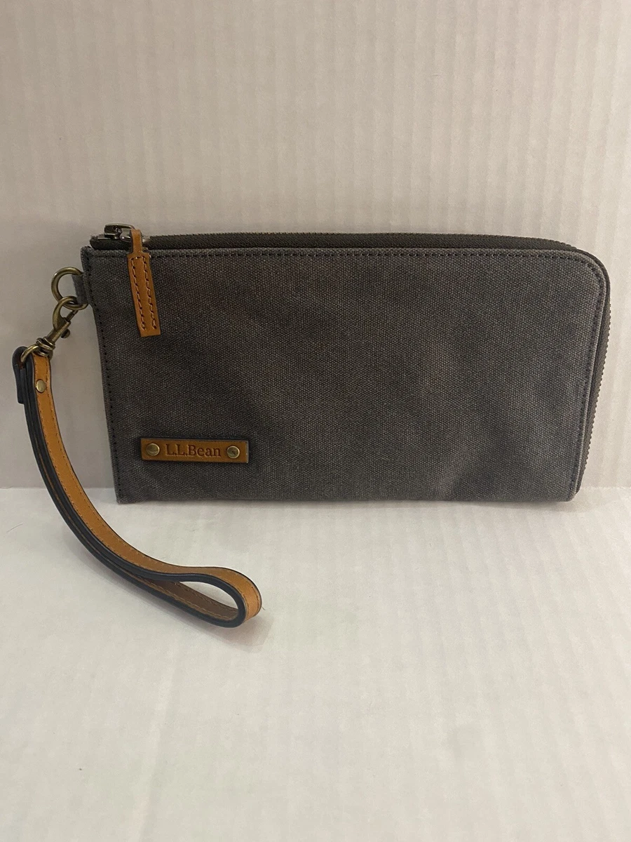 L.L. Bean Wristlet Brown Grey eBay