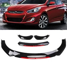 Front Bumper Lip Splitter Lower Spoiler For Hyundai Genesis Gloss Black Body Kit
