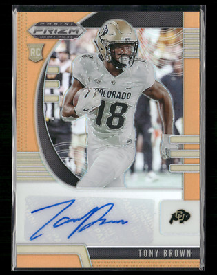Tony Brown 2020 Prizm Draft Picks Bronze Prizm RC Auto 46/149