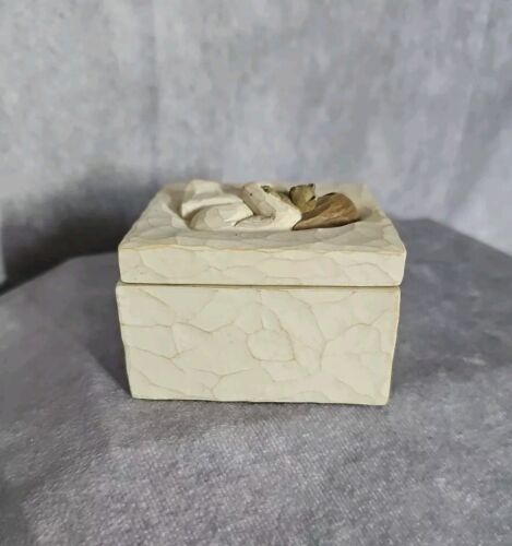 Willow Tree Trinket Box Girl With Cat "Comfort" 2003 Susan Lordi Demdaco - Picture 3 of 8