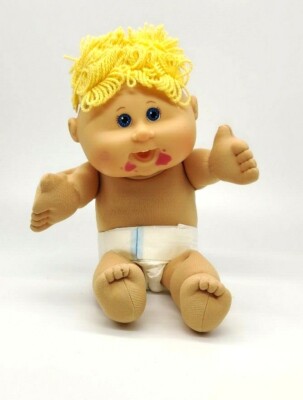 Vtg Cabbage Patch Doll 2004 PA-16 Yellow Hair Messy Baby in Diaper