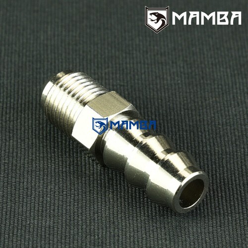 Turbo Steel Male Hose barb Adapter Fitting -6AN to 1/2” Barb (10.8~13.5 mm) - Picture 3 of 8
