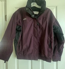 Columbia Bugaboo Jacket Shell Women's Medium Plum & Black Zip Pockets Adj Cuffs
