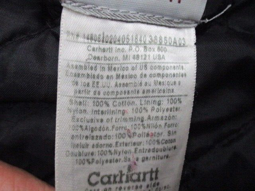Carhartt Boys Hooded Full Zip Jacket Size Small Youth Brown Quilted Distressed - 第 8/15 張圖片