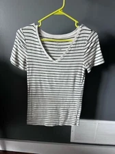 Striped V-Neck T-Shirt