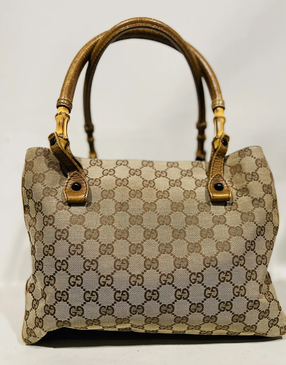 Gucci GG Canvas Beige/Brown Leather Large Hobo Bag | Purse