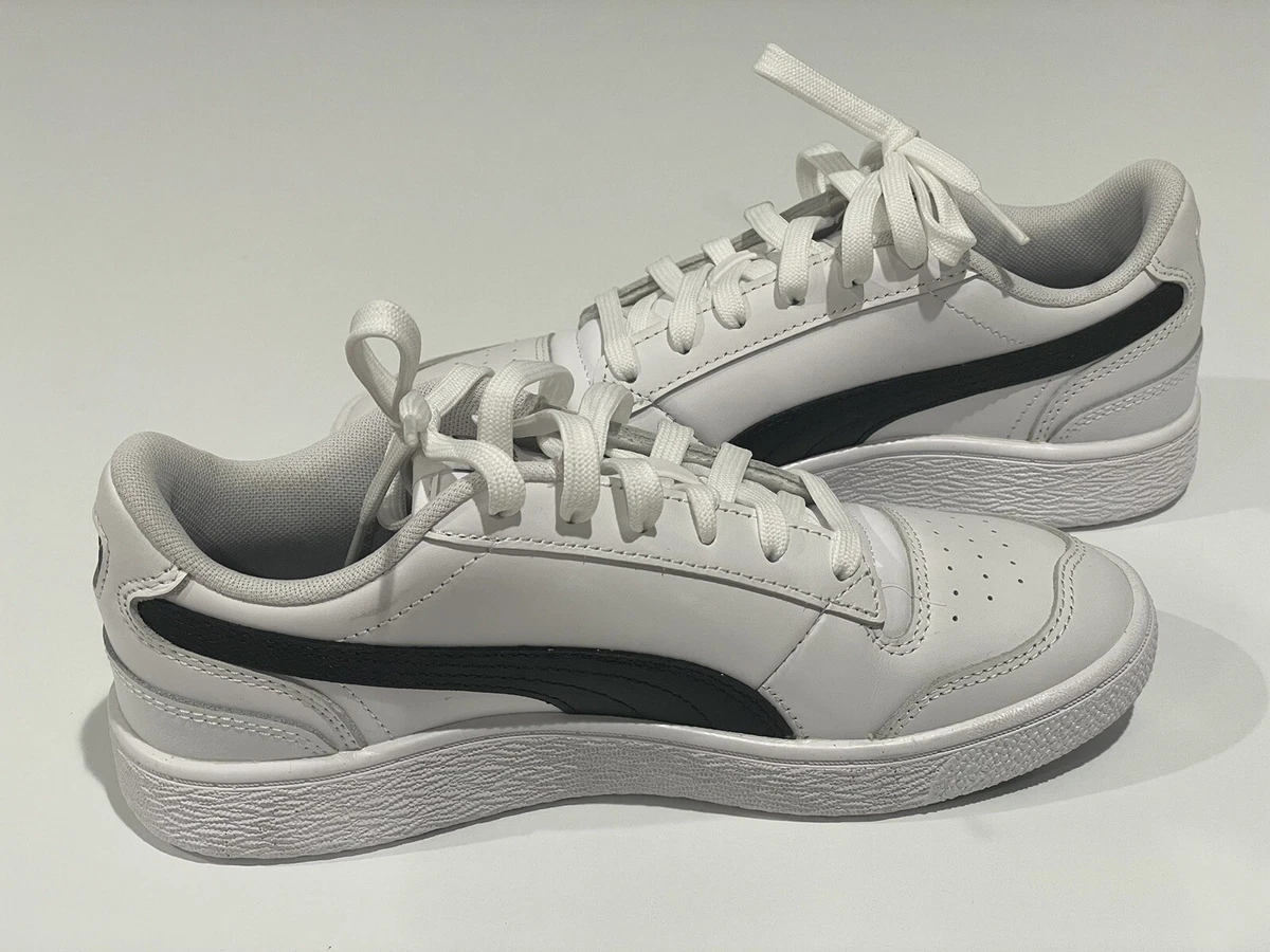 PUMA Ralph Sampson Low White Black 370846 11 Unisex M6 W7 New W O Box