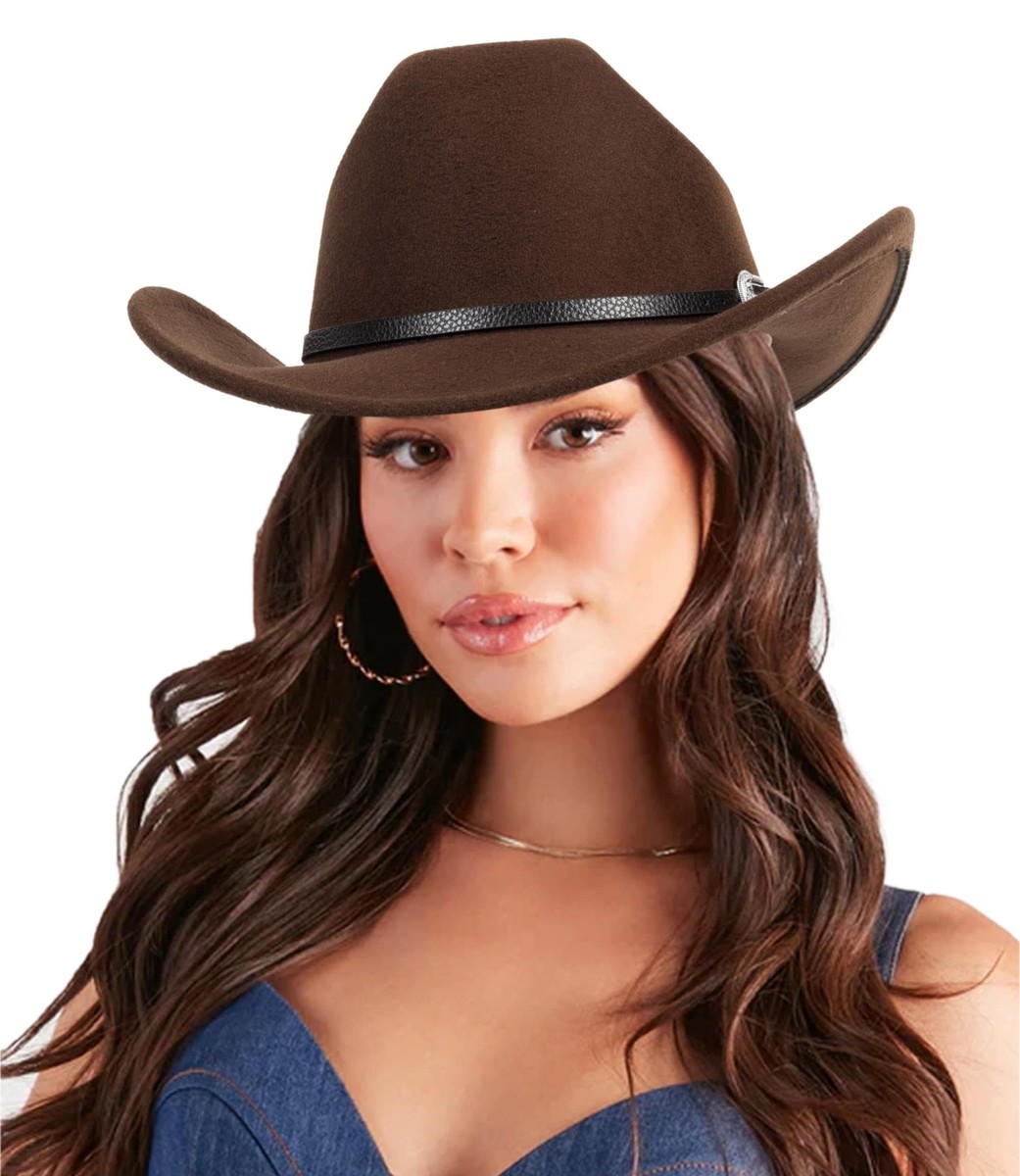 Women-Classic-Western-Cowboy-Shapeable-Hat - Men-Roll-Up  display picture 2