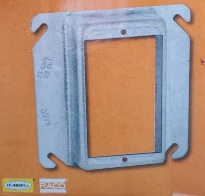 Hubbell Raco 774 4" One Device Cover Raised 1" Contractor Lot 25 New 7.5 CU INCH - Image 1 of 4