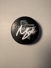 NILS LUNDKVIST SIGNED AUTOGRAPHED 2018 NHL DRAFT HOCKEY PUCK DALLAS STARS!!