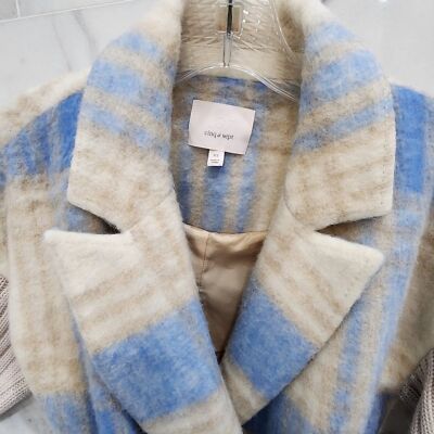 Cinq à Sept Aretha Plaid Coat/ Size XS