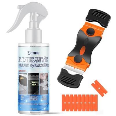 Adhesive Remover for Cars, 3.3 fl.oz Car Sticker with Scraper,... 