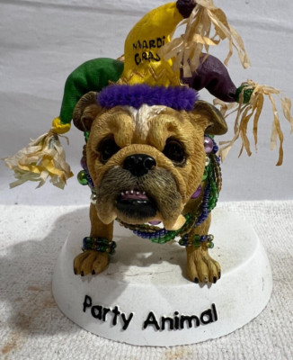 Zelda Wisdom ''Party Animal'' Sailor Bulldog Figurine 2005 #4895 Mardi Grass