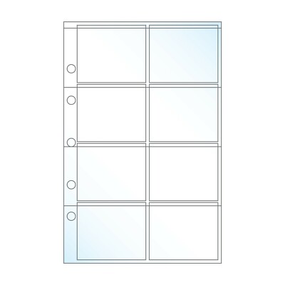 Movie Ticket Stub/Large Postage Stamp Pages, Fits UniKeep A5 Mini Binder,20 Pack