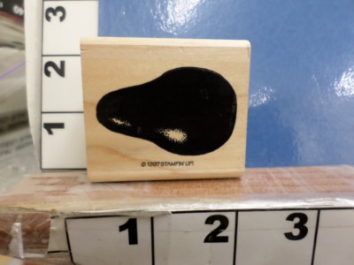 pear shape fruit dark solid lite spot stampin' up RUBBER STAMP 2s