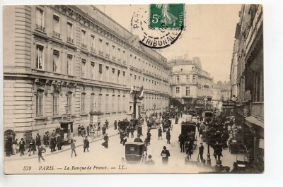Theme THE BANK - the BANQUE DE FRANCE - POSTCARD 75 - PARIS 1