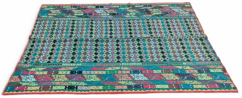 70" X 42" HANDMADE EMBROIDERY TRIBAL ETHNIC WALL HANGING DECOR TAPESTRY - Picture 2 of 6
