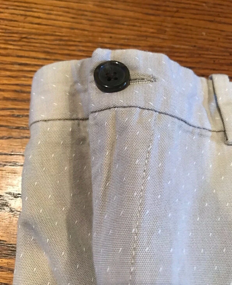 Men's Perry Ellis Polka Dot Casual Khaki Shorts Sz 34 Formal Preppy Summer  - Image 4 of 4