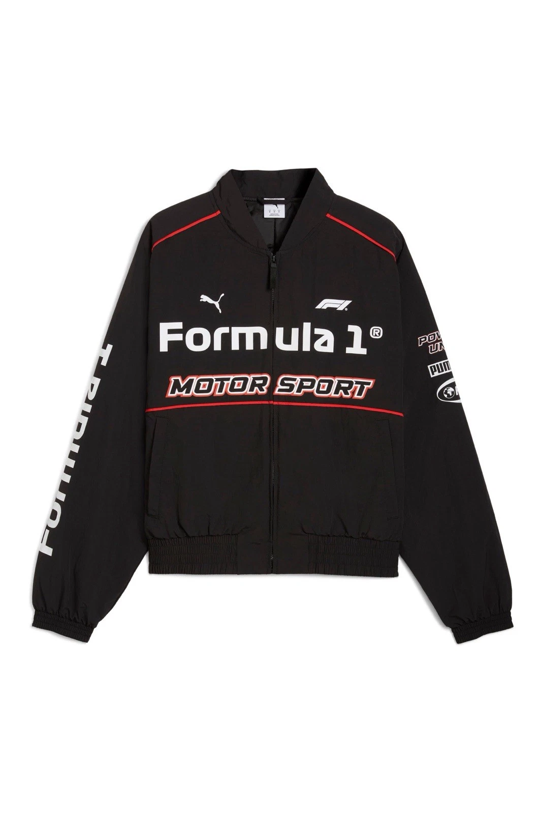 Large🔥Puma F1 Pilot Jacket Mens Formula 1 Bomber Full Zip Black 635353 01 - product detail image 3
