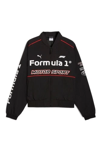 Large🔥Puma F1 Pilot Jacket Mens Formula 1 Bomber Full Zip Black 635353 01 image 3