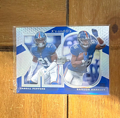 2019 Contenders Optic XS and Os Saquon Barkley, Jabrill Peppers  Blue Prizm /99