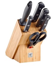Zwilling Gourmet Knife Set, 7 Pieces (Knives, Chaira, Scissors and Block)