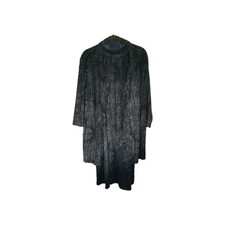 Venezia Size 26/28 Black And Gray Snake Skin Print Button Top & Sleeveless Dress