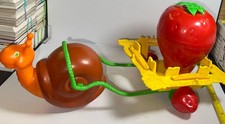 Vintage Strawberry Shortcake Playset Escargot Snail Cart 1980s Picnic Table