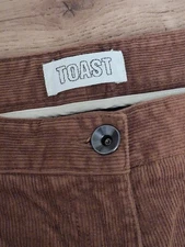 Toast Chestnut Brown Cotton Blend Slim Leg Cord Trousers UK 16 EU 44 USA 12